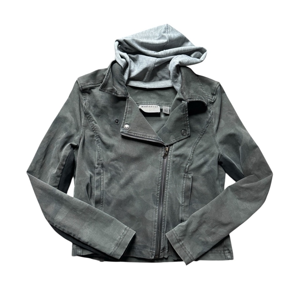 Marrakech Camo Moto Jacket with Hood M
